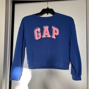 GAP Kids Blue and Pink Logo Sweater